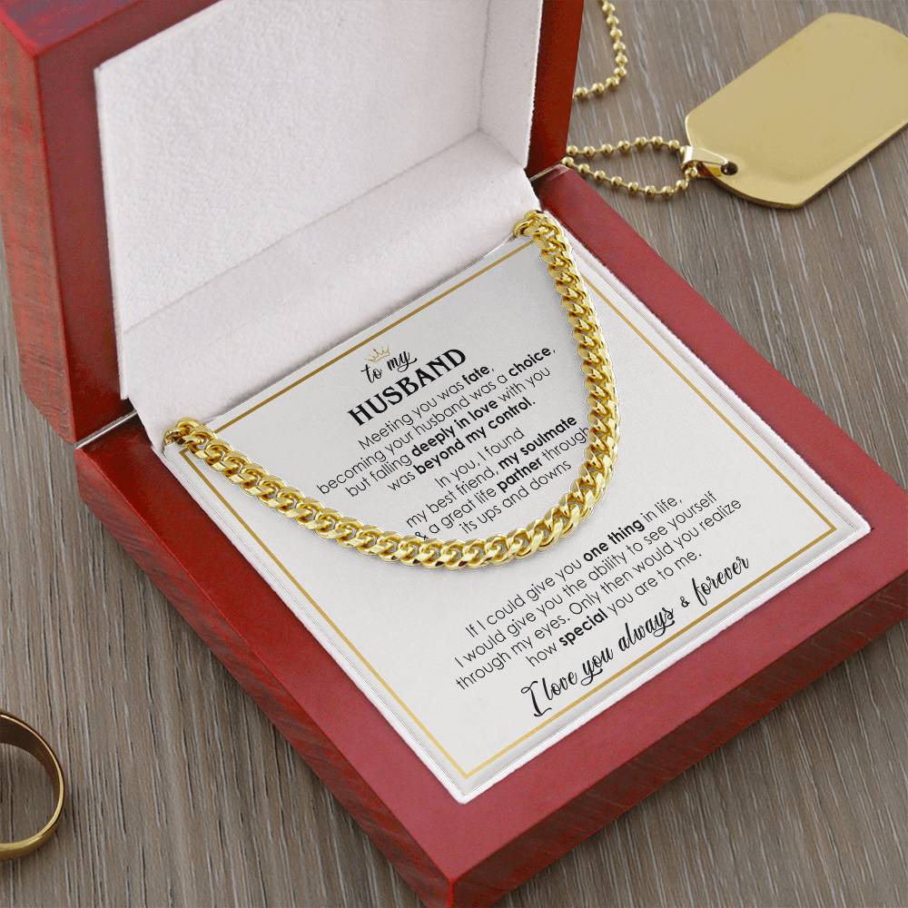 to my husband necklace white