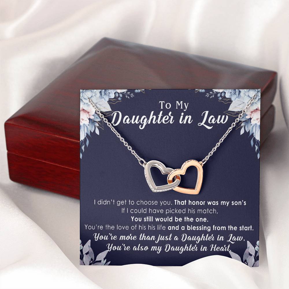 to my daughter in law necklace from mom interlocking
