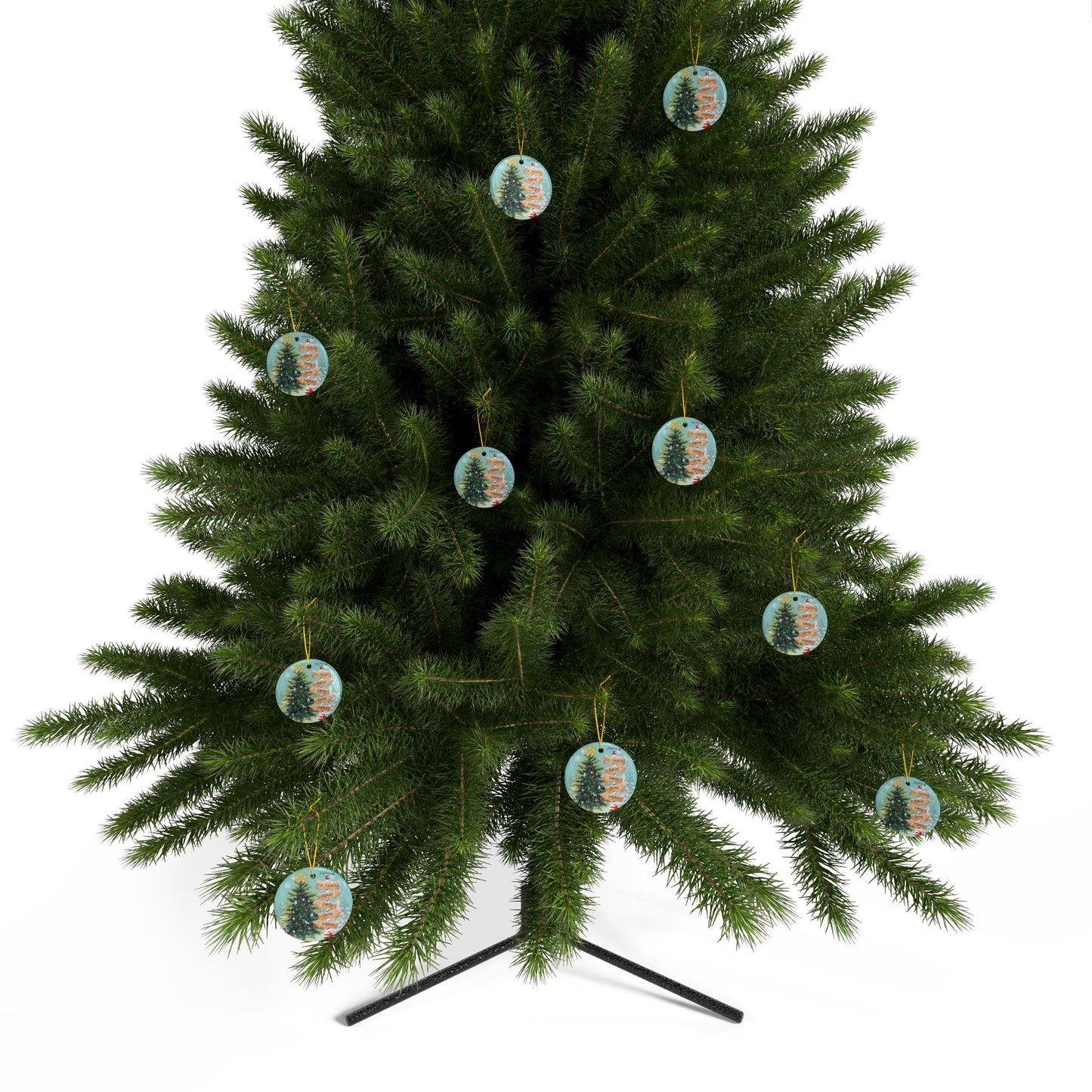 Ceramic Ornaments, 2-Side Print, (1pc, 3pcs, 5pcs, 10pcs)