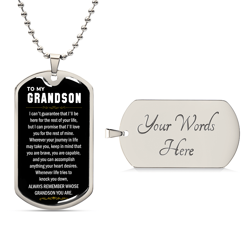 to my grandson dog tag 1