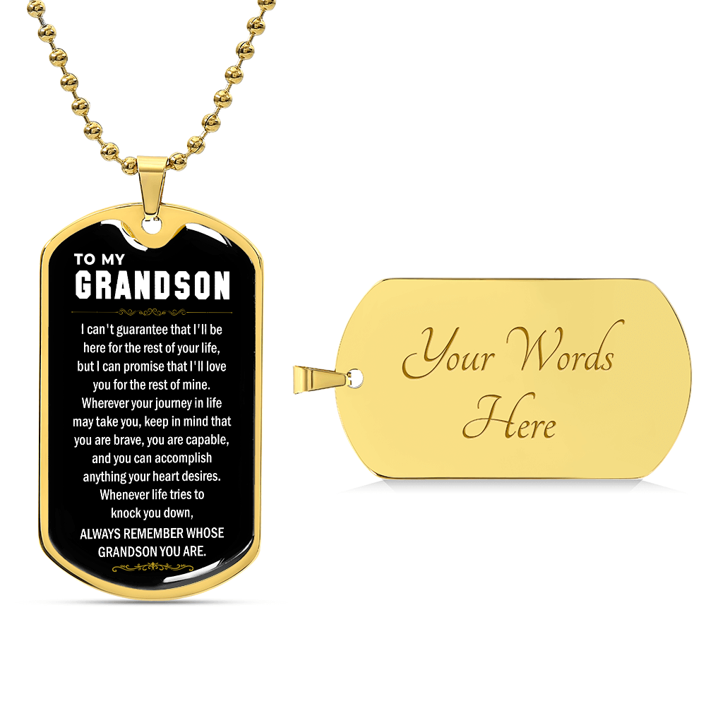 to my grandson dog tag 1