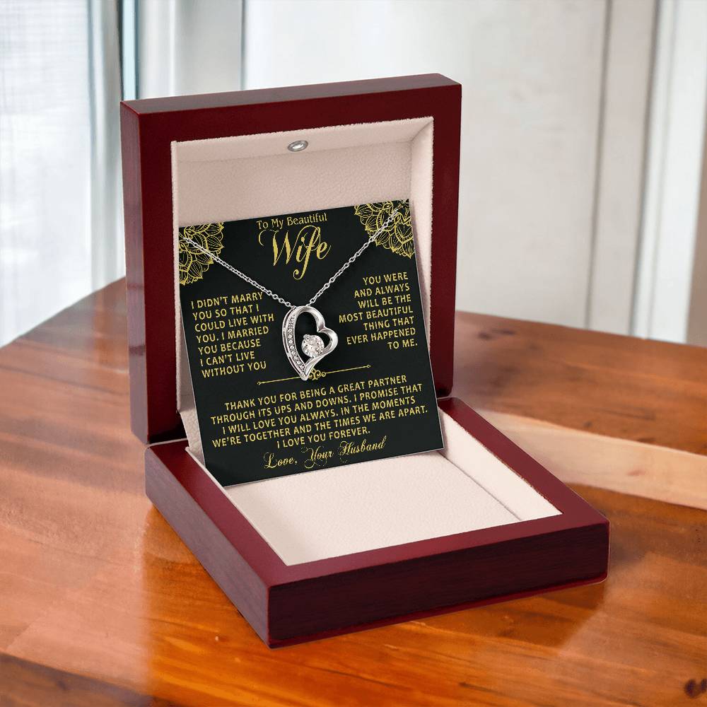 To My Wife Neckalce From Husband luxury box
