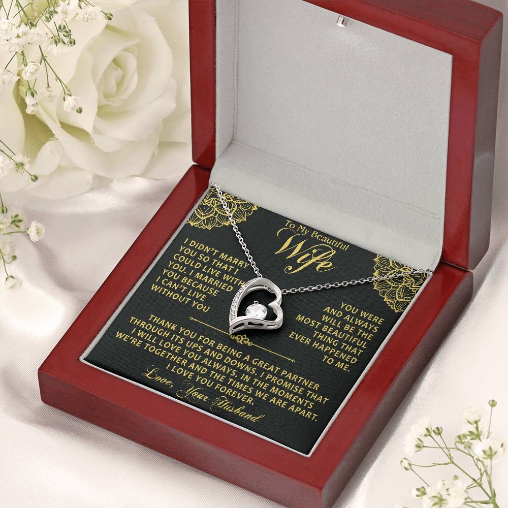 To My Wife Neckalce From Husband luxury box