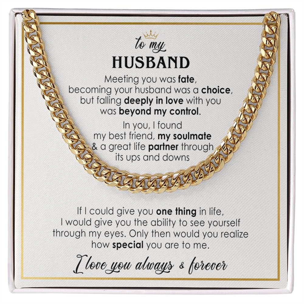 to my husband necklace white