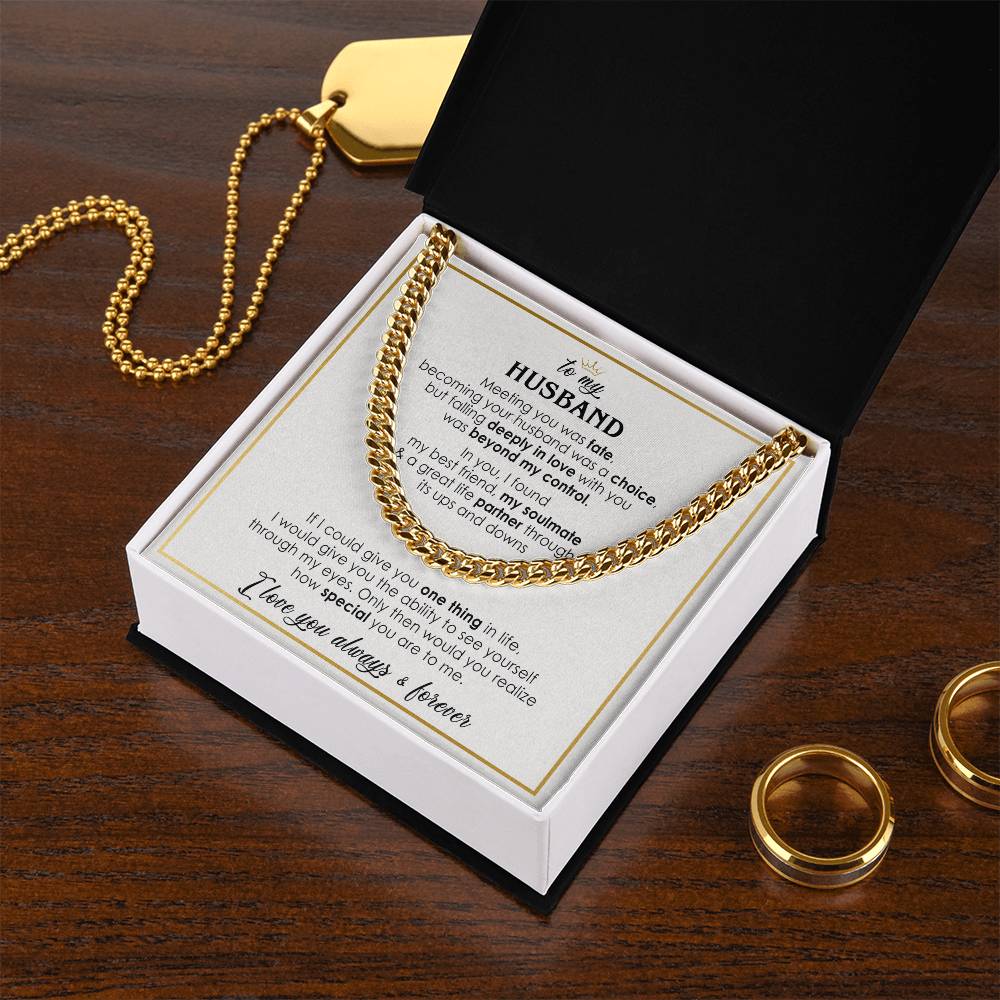 to my husband necklace white