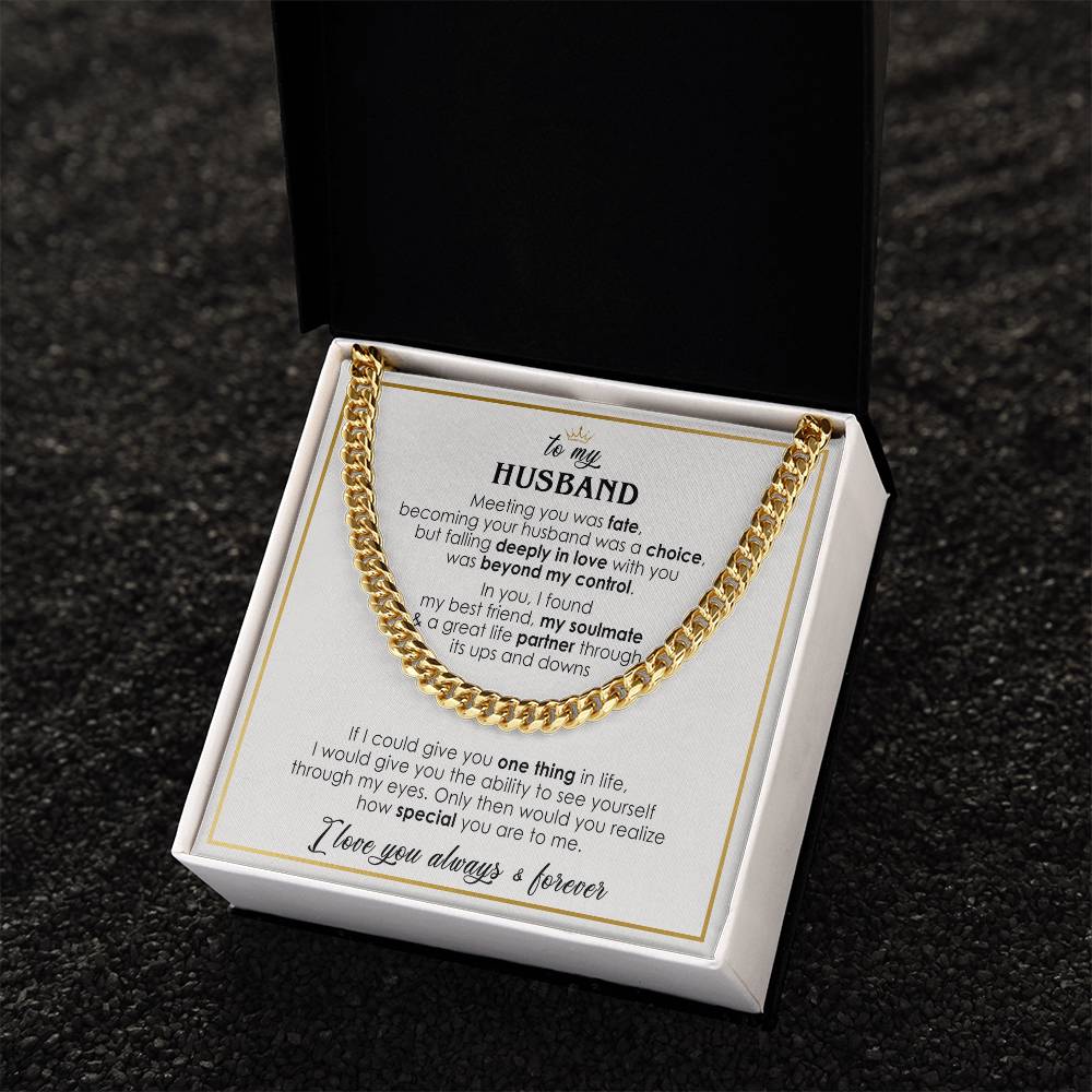 to my husband necklace white