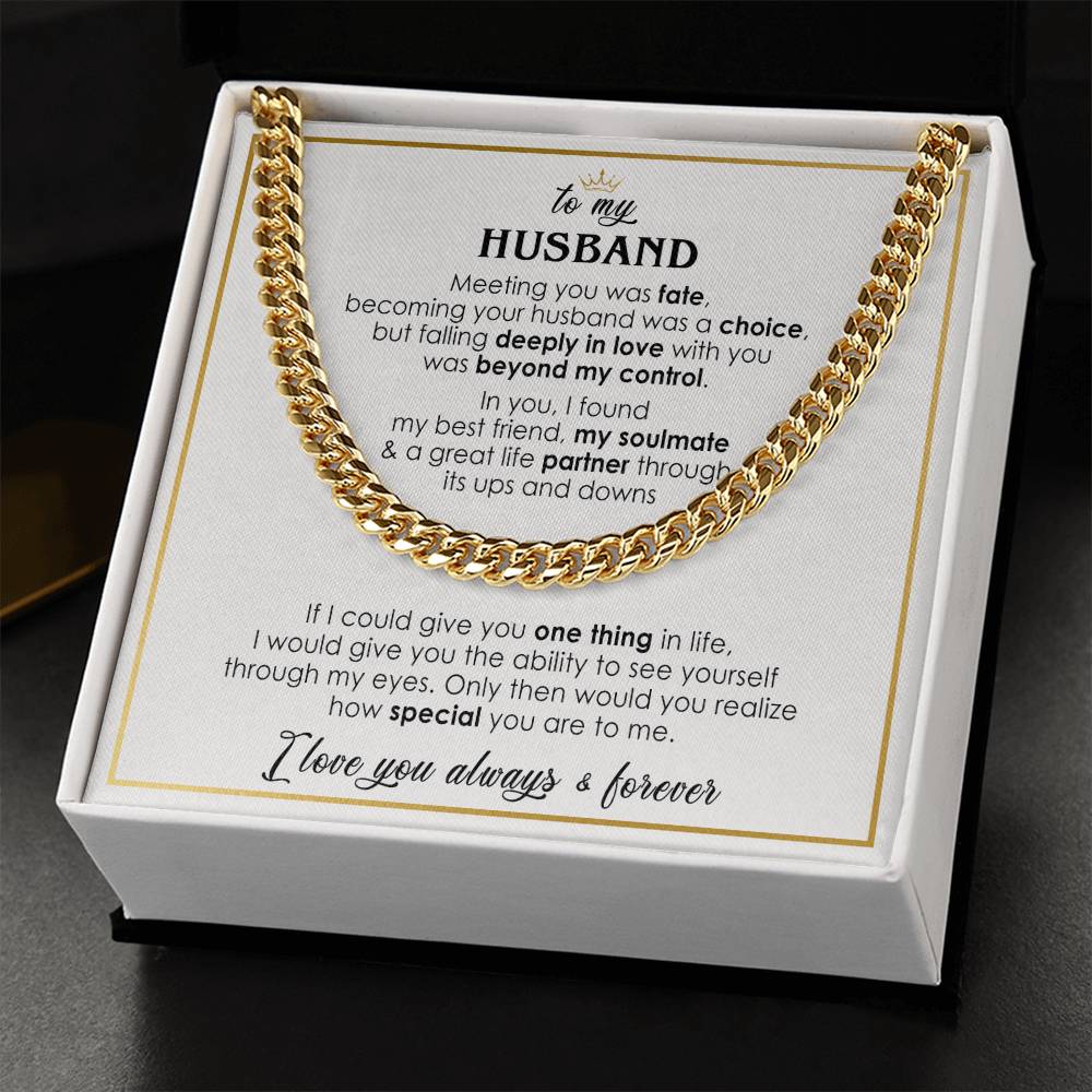 to my husband necklace white