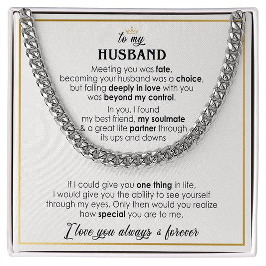 to my husband necklace white