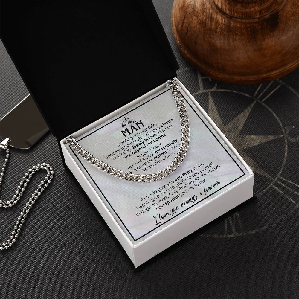 to my man necklace meeting you white