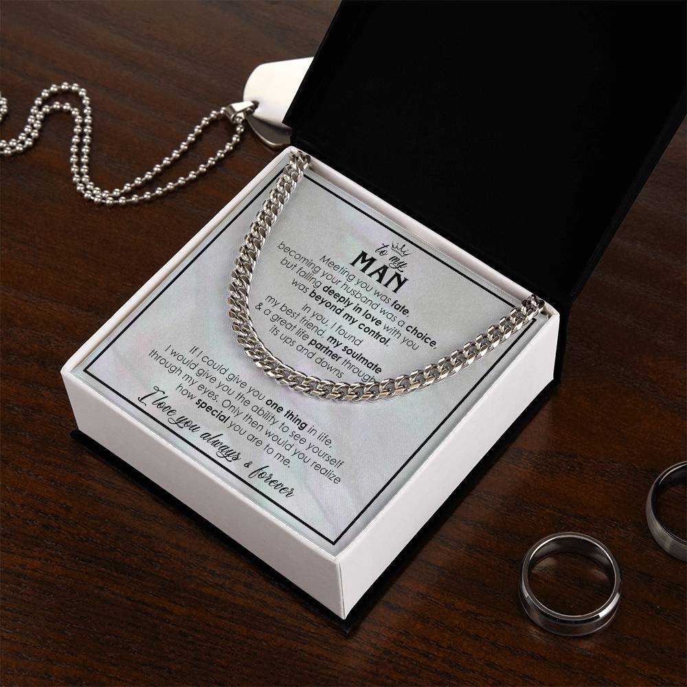 to my man necklace meeting you white