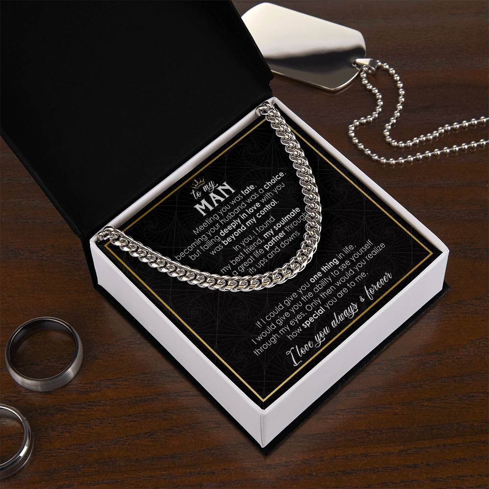 to my man necklace meeting you black