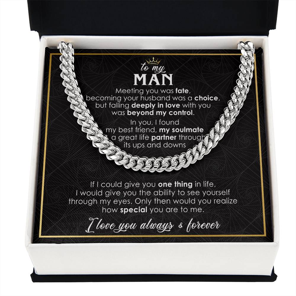 to my man necklace meeting you black