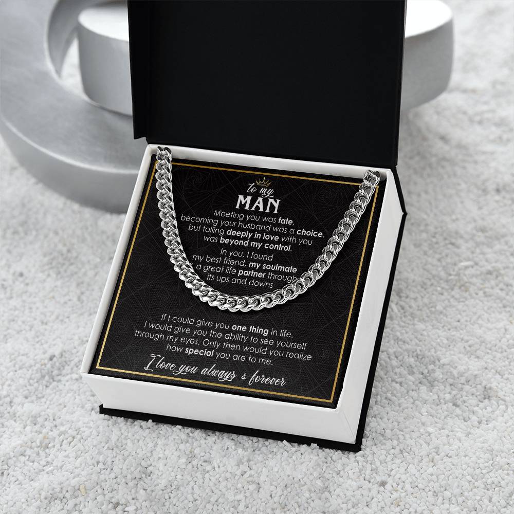 to my man necklace meeting you black