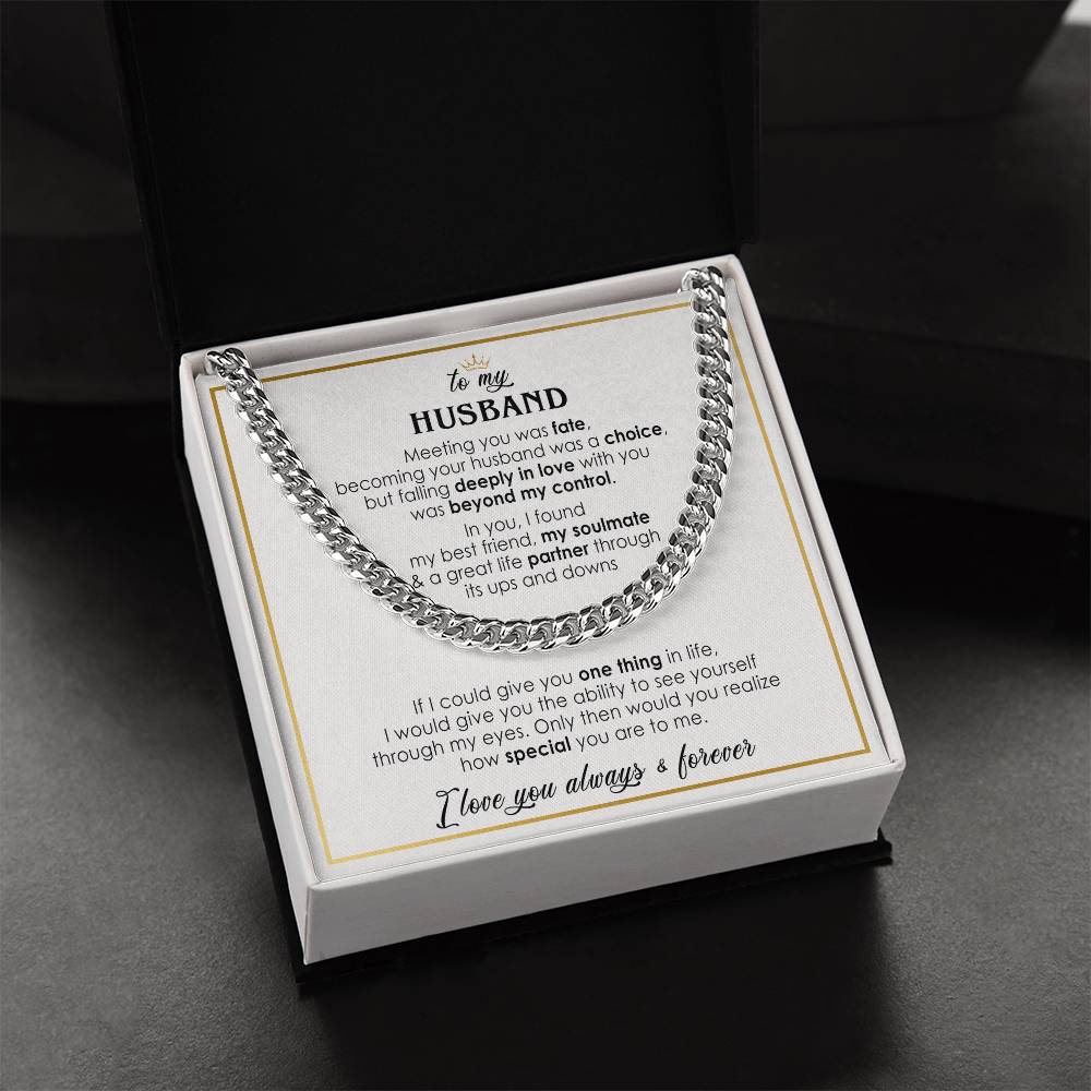 to my husband necklace white