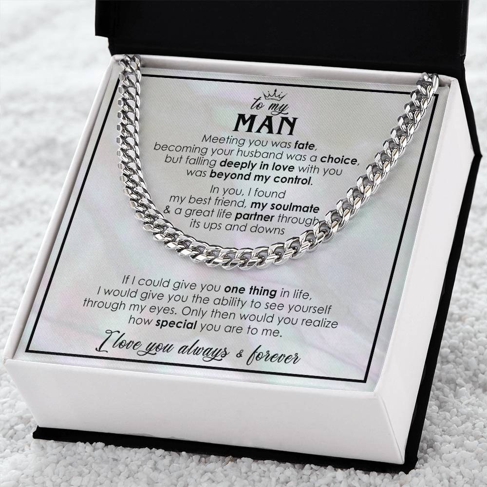 to my man necklace meeting you white