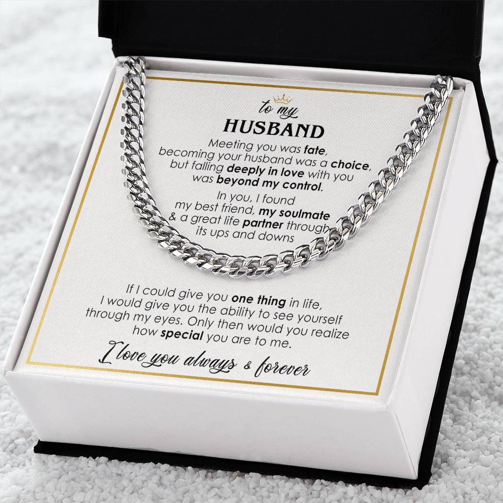 to my husband necklace white