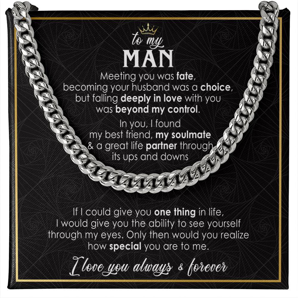 to my man necklace meeting you black