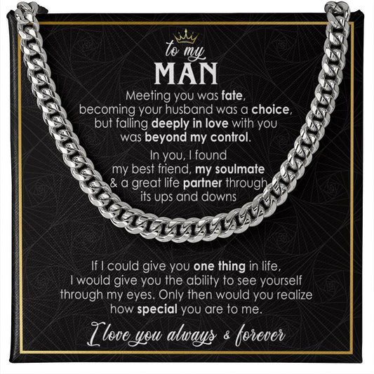 to my man necklace meeting you black
