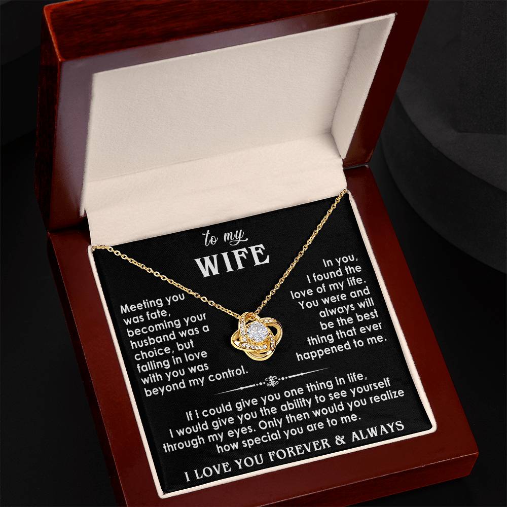 To my wife, meeting you was fate necklace