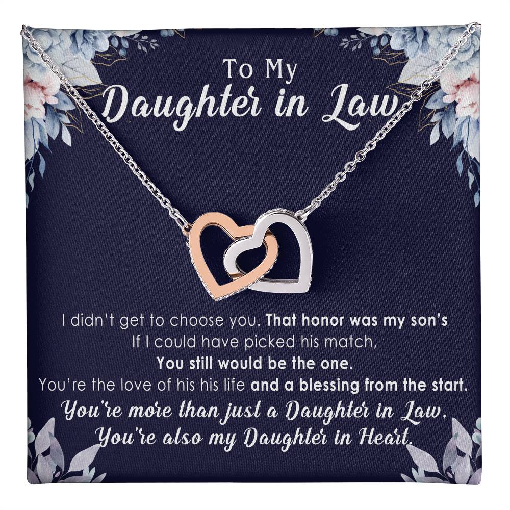 to my daughter in law necklace from mom interlocking