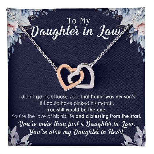 to my daughter in law necklace from mom interlocking