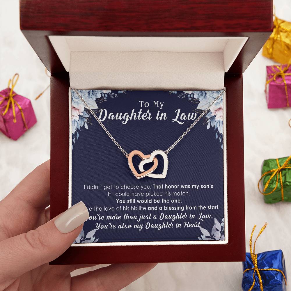 to my daughter in law necklace from mom interlocking