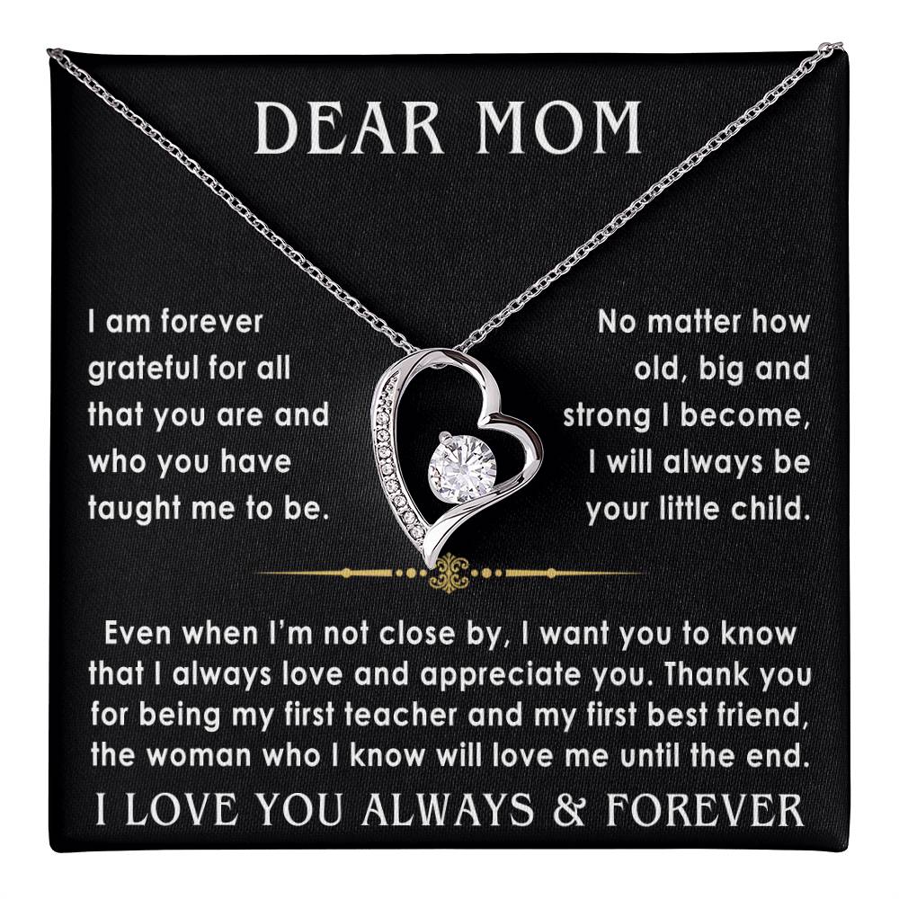 Dear Mom - From Son - Forever Love Gift black