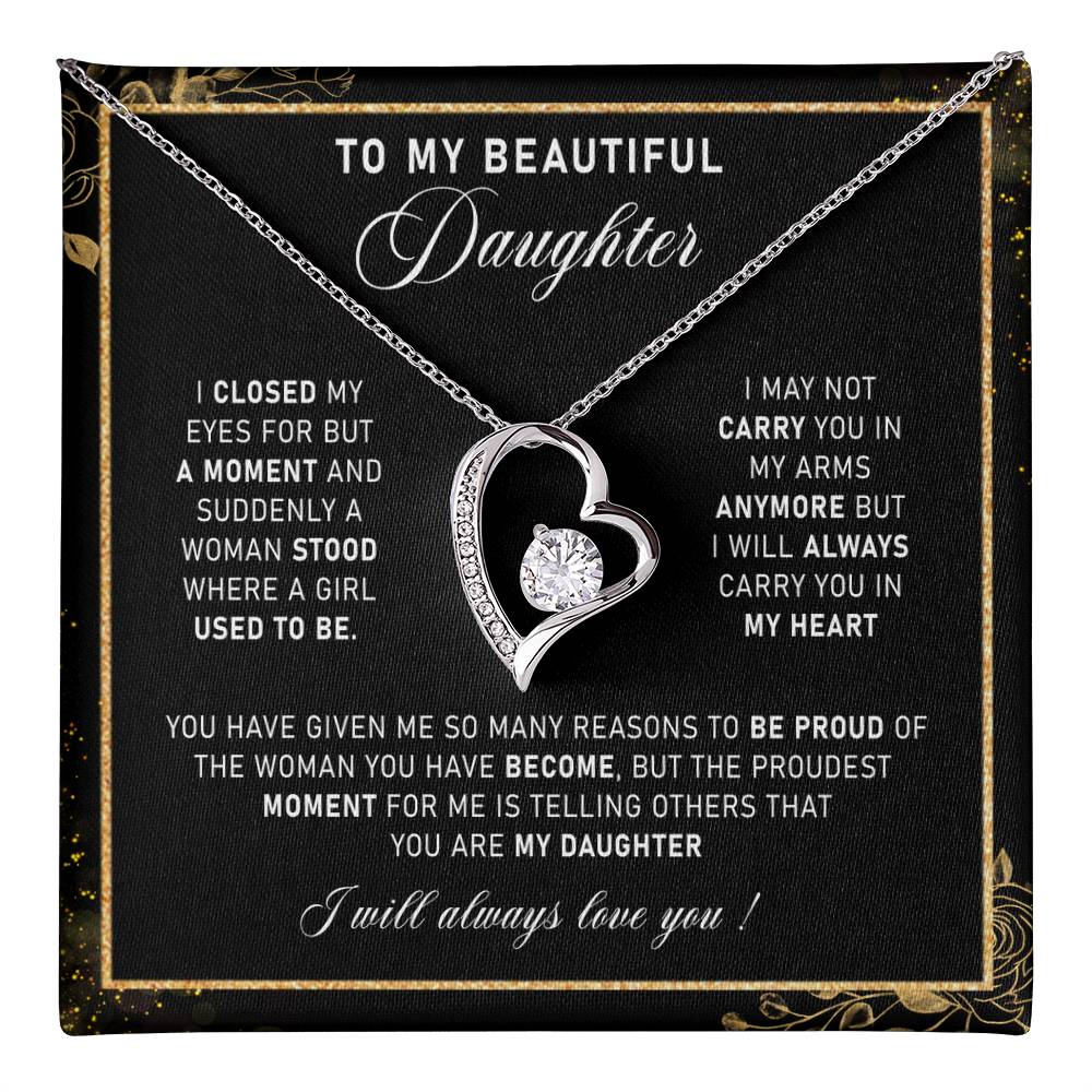 to my daughter nekclace black