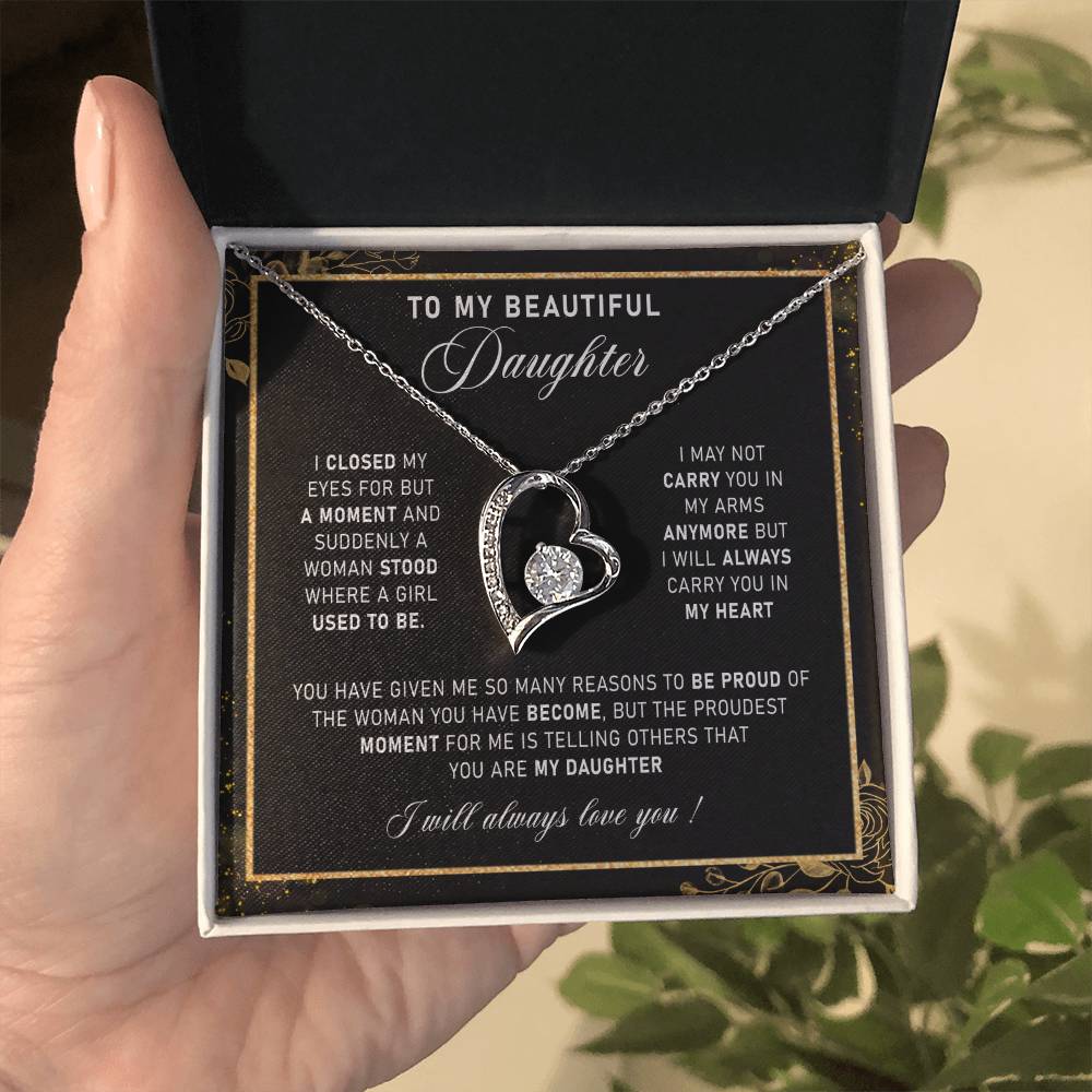 to my daughter nekclace black