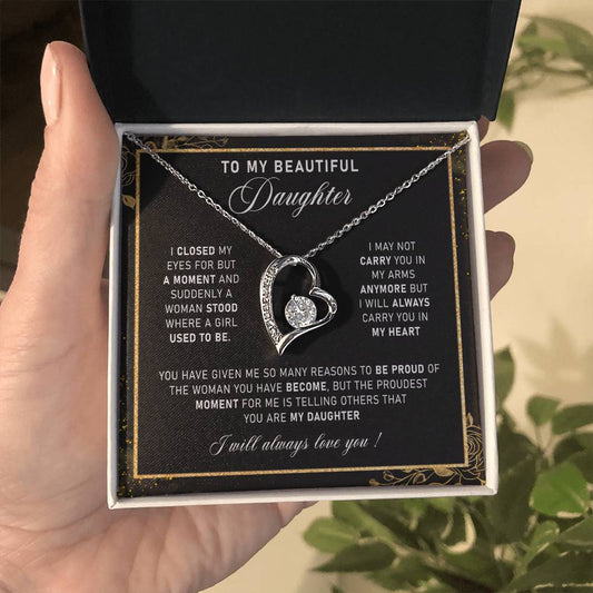 to my daughter nekclace black