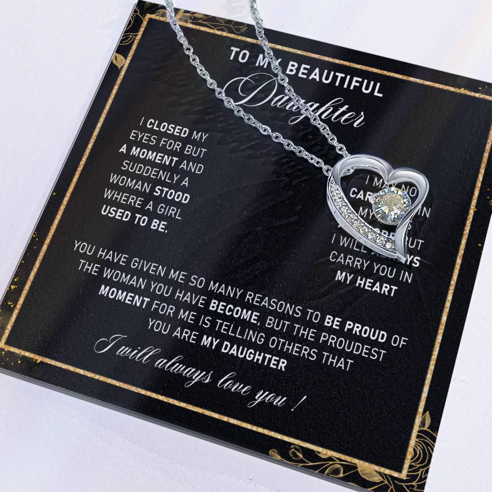 to my daughter nekclace black