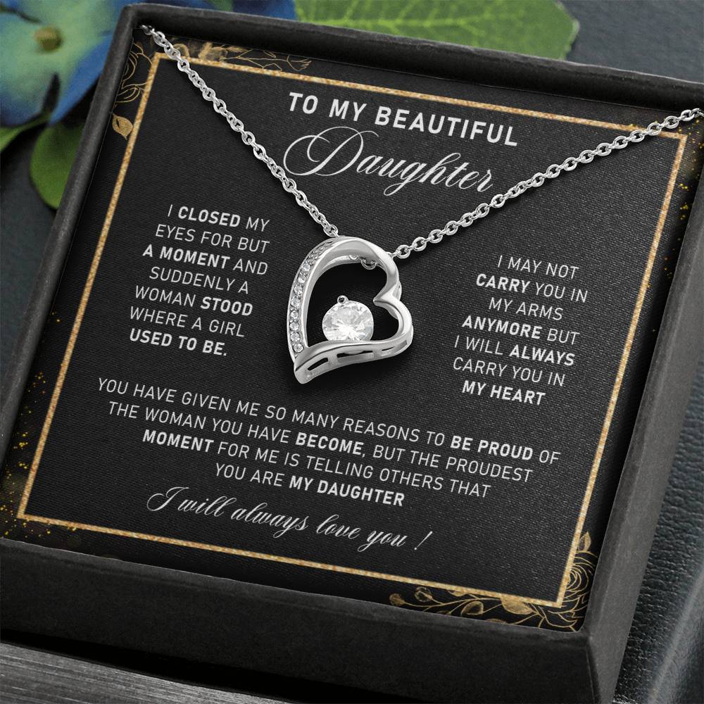 to my daughter nekclace black