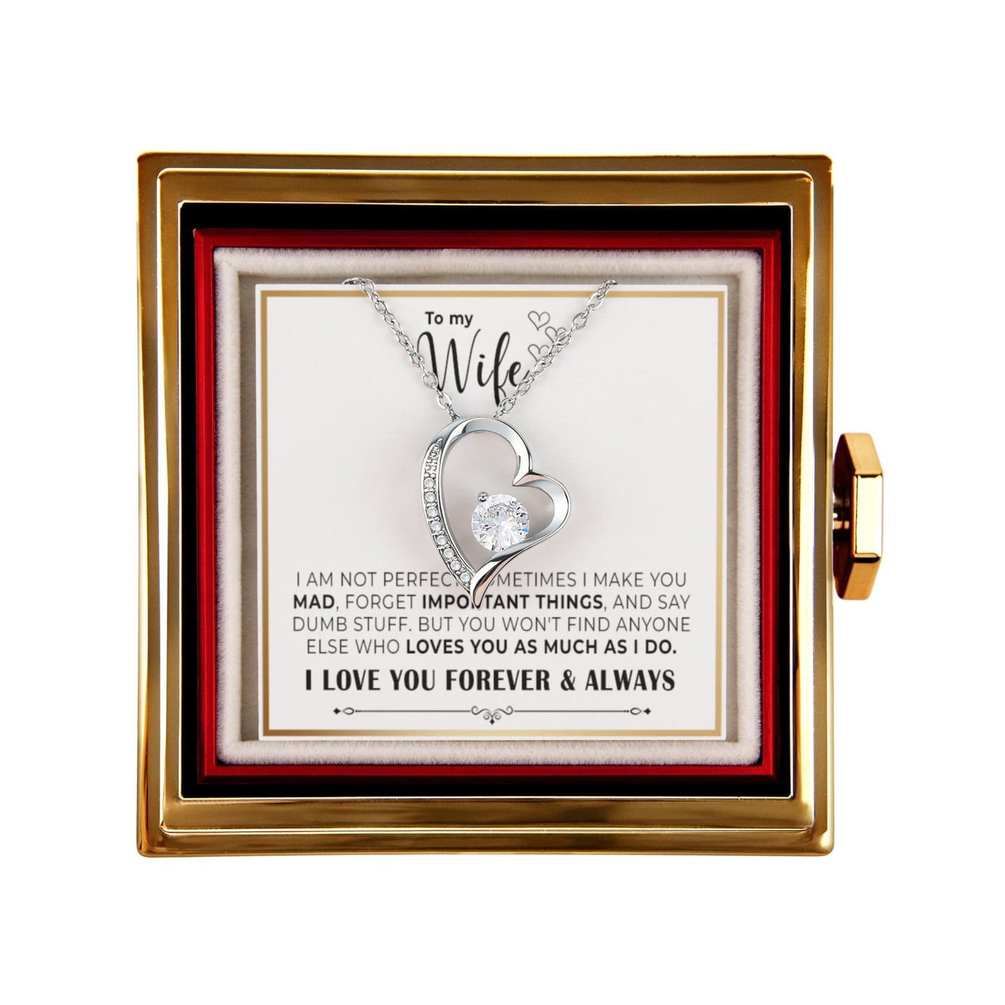 to my wife rose necklace