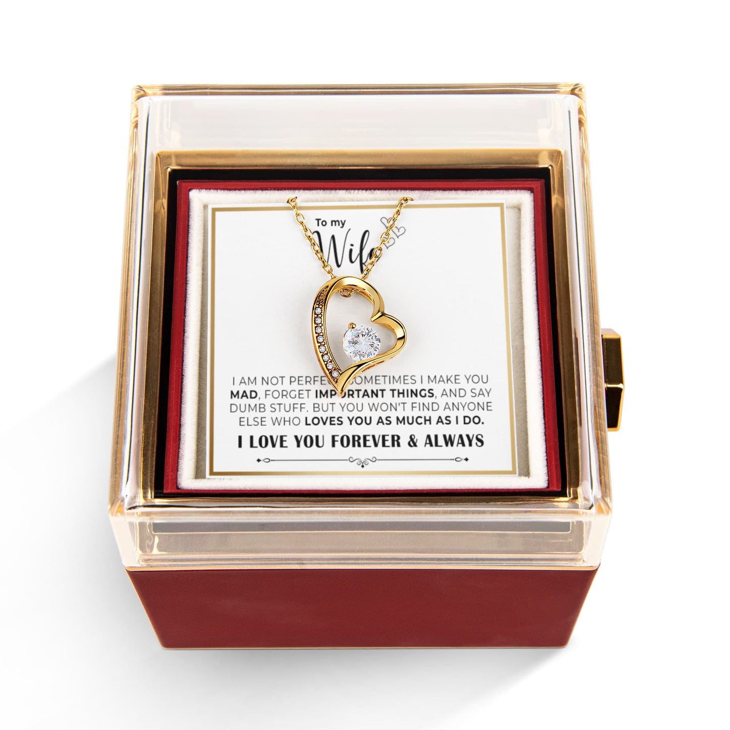 to my wife rose necklace