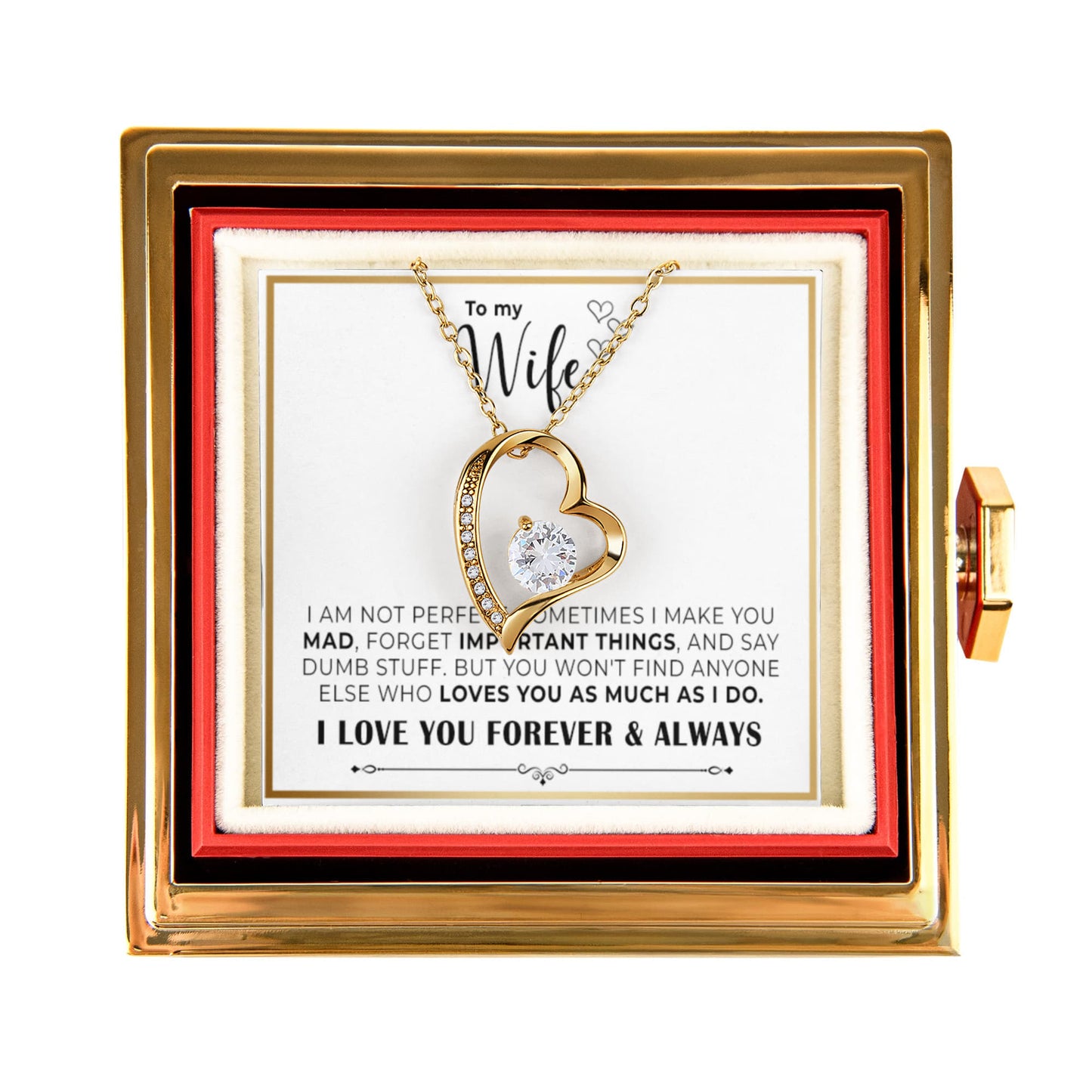to my wife rose necklace
