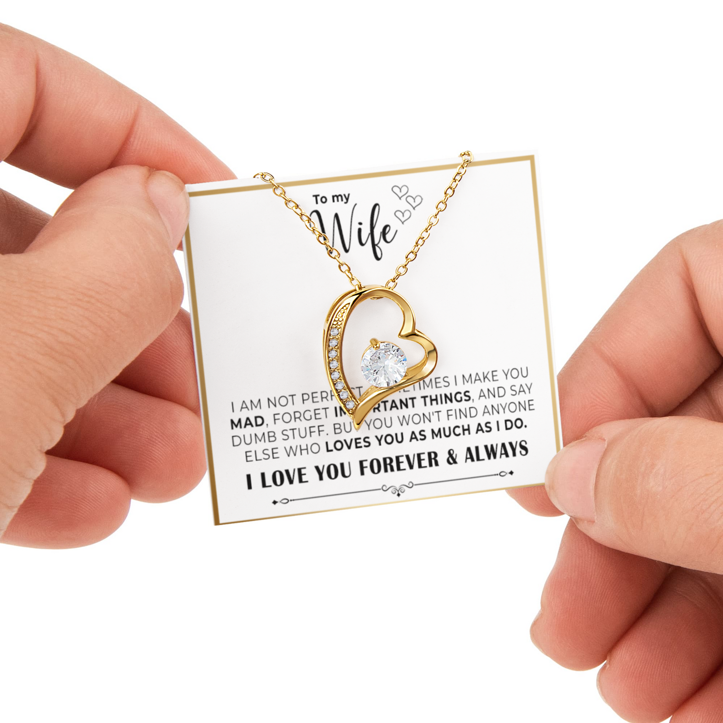 to my wife rose necklace